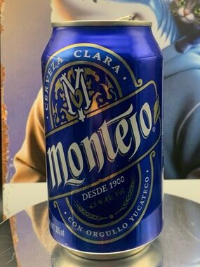 Vintage Beer Can Montejo Cervaza Pilsner Tab Empty Mexican